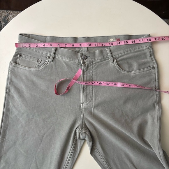 Faherty Stretch Terry 5-Pocket Pant Faded Olive Men’s 38x33 Slim Straight NWOT - Picture 3 of 8